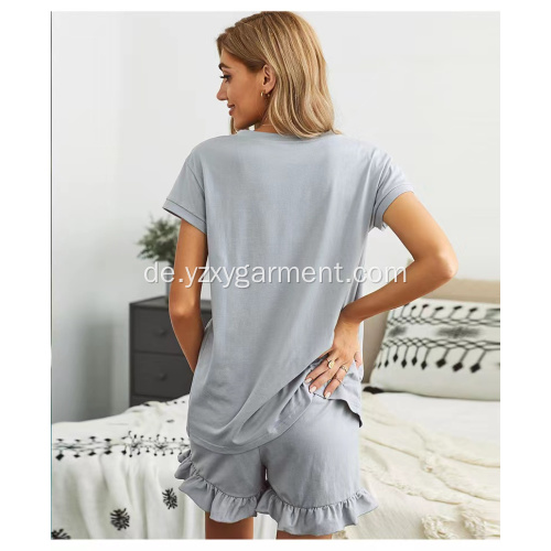 Weiche Mode Kurzarm -Pyjamas